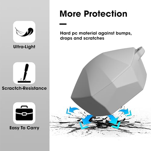 Image of Sounce Earphone Case Cover Compatible for Boat Immortal 121, Soft Silicone Skin Case Cover Shock-Absorbing Protective Case with Keychain [Front LED Visible] (Grey)