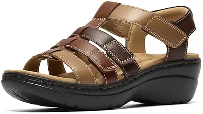 Clarks Women's Merliah 2 Ruby Tan Combi Leather, Size 8 Medium