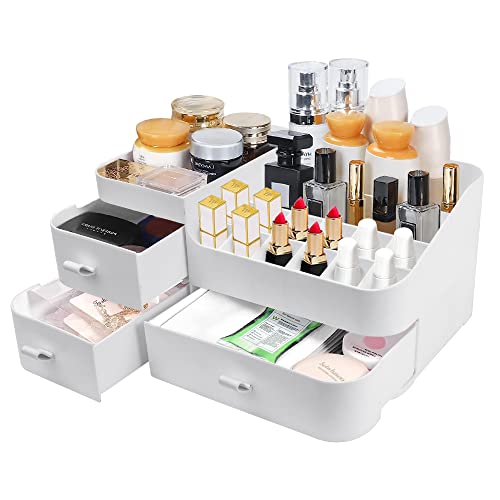 REFORUNG Make Up Organizer Kosmetik Aufbewahrungsbox mit Schubladen Schminktisch Organizer Schminkbox Beauty Organizer Grosse Schmink Kosmetik Aufbewahrung Makeup Box für Nagellack Lippenstift