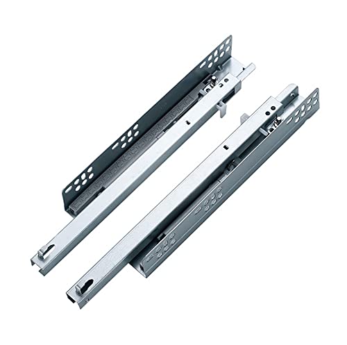 BIENKA Concealed Runners for Drawer Concealed Rails Track, Concealed Undermount Bottom-Mount Soft Close Full Extension Drawer Slide, Close Metal Drawer Slides (Color : 400mm/16inch, Size : 1 Pair)