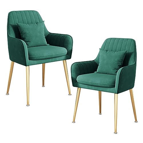 Chaise de cuisine en velours lot de 2 sièges confortables pour table haute