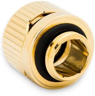 EKWB EK-Quantum Torque HDC-12 Compression Fitting for EKWB Rigid Tubing, 12mm OD, Gold, 4-Pack