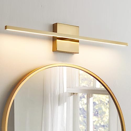 CCYCOL Gold Bathroom Light Fixtures Over Mirror 24 inch 18W LED Vanity Lights for Bathroom Modern Bath Sconces Wall Lighting 3500K Warm Light for Paintings by CCYCOL - Image 2