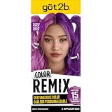 got2b Color Remix Semi-Permanent Hair Color, Purple Punch 094, Customizable Temporary Hair Dye to Create A Vibrant or Pastel Shade, Easy At-Home Application, Lasts Up to 15 Washes
