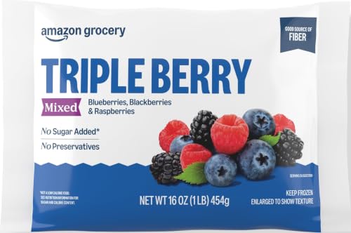Amazon Grocery, Triple Berry Mix, 16 Oz, Frozen (Previously Happy
