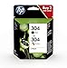 HP 304 Pack de 2 Cartouches d'Encre Noire et Trois Couleurs Authentiques (3JB05AE)