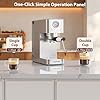 Aptliton Espresso Machine 1300W, Semi Automatic Coffee Machine with Milk Frother Steam Wand & Pressure Gauge, Stainless Steel Espresso Maker for Cappuccino Latte Flat White, Fast Heat Up for Home