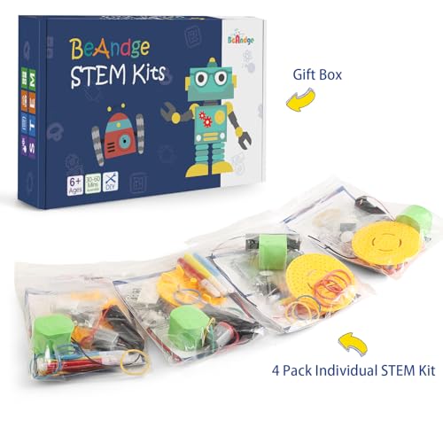 Bulk STEM Craft Kits for Kids 8-12: 4-Pack Doodling Robot Building Kits, Classroom Activities & Science Experiments, Educational Robotics DIY Project for Boys Girls, STEM Toys for School Clubs - Image 4