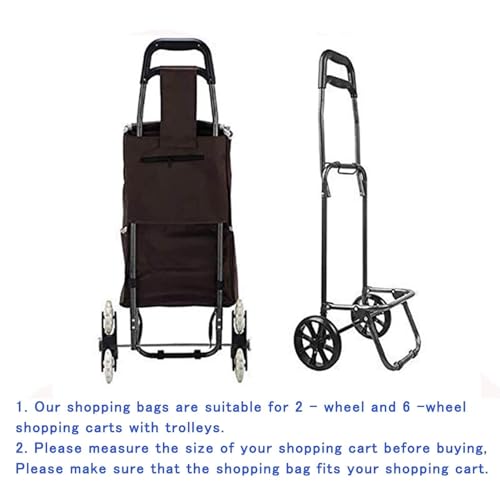 Tragbare wasserdichte Einkaufswagen-Ersatztasche aus Oxford-Gewebe, Aufbewahrungstasche mit Seitentaschen, ideal für Lebensmittel und den täglichen Gebrauch – Bild 6