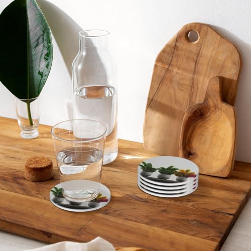 Dessous de verre absorbant pour table basse en céramique premium style exotique - 8