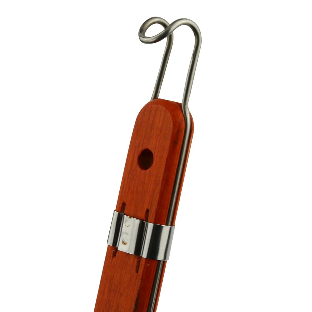3 colini a rete con manico in legno in acciaio , 13 cm x 12,4 cm