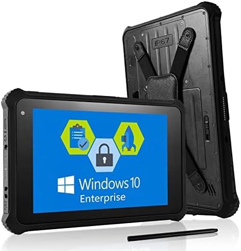 Rugged Tablet 10-Inch Waterproof Tablet with Removable Battery Windows 10 Enterprise: 4G LTE/IP67 / GPS/Dual Wi-Fi/10000mAh 3.8V /Ethernet Port /4GB+64GB for Enterprise Field Mobility