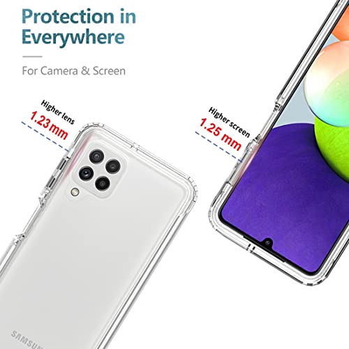Coque Galaxy A22 4G transparente antichoc avec verre trempé - 2