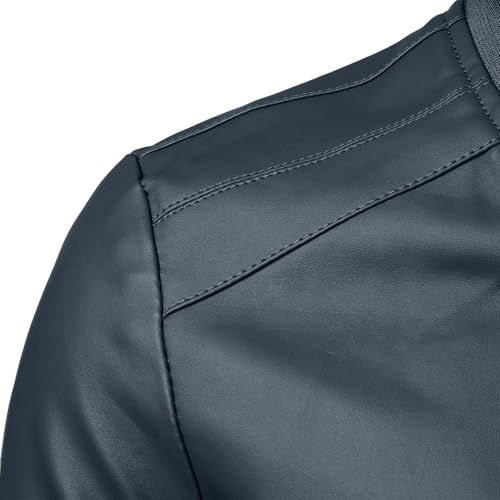 Man Long Sleeve Jacket Outfits for Mens Faux Leather Hooded Basic Fall Winter 2025 Fashion2