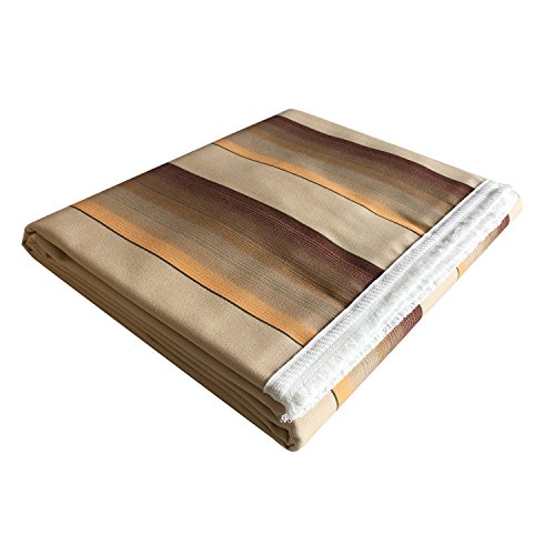 Markise mit Fransenrand und Ringen, DRALON-ACRYL, gestreifte Designs, 140 x 250 cm - 140 x 300 cm,erhältlich - 140X300 - Sfumato Marrone 220