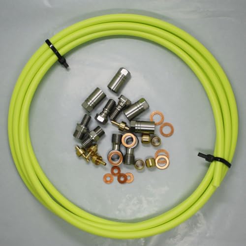 Image of Hoppipola Bicycle Brake Hose Green Wide Compatibility ABS for Hope 2 5 m Hose Package (Green)