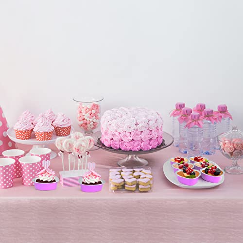 Elecland 50Pcs Pink Heart Cake Pans 100Ml/3.4Oz Aluminum Foil Heart Shaped Cupcake Cup With Lids, Valentines Dessert Cups Baking Cups For Valentines Wedding Christmas Birthday Party Decorations #TOP6