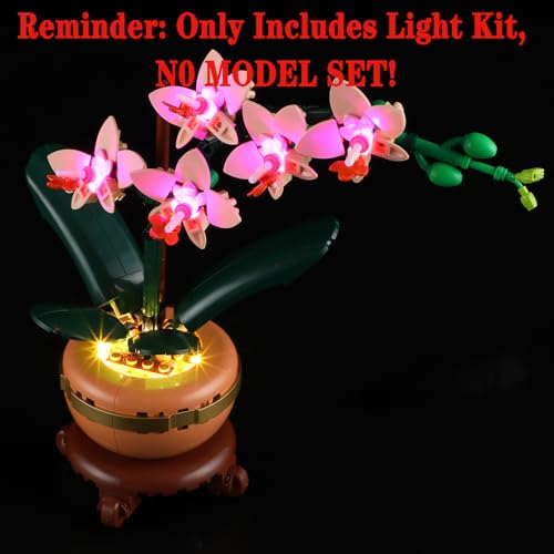 Image of LED Light Set Compatible with Lego 10343 Mini Orchid Botanical Collection Building Blocks Model - Model Set NOT Included