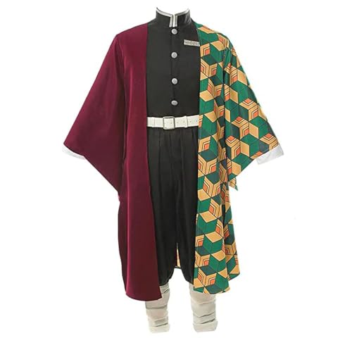 QJIRZB Disfraz de cosplay para Halloween, fiesta de Navidad, conjunto completo de Tomioka Giyuu Anime Cosplay disfraz (Tomioka Giyuu Cosplay, S)