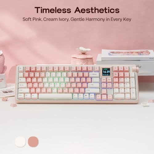 EPOMAKER RT100 PRO Wireless Gaming Keyboard with 1.54" Screen&Knob, RGB - 4