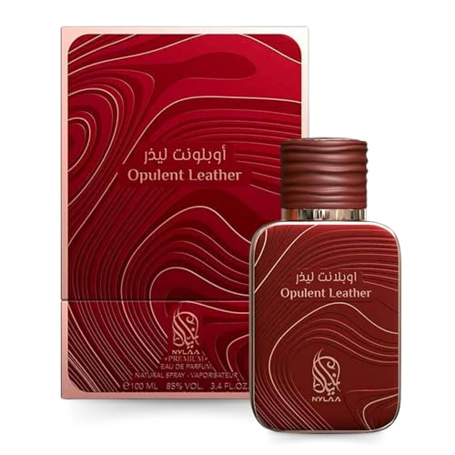 Opulent Leather 100ml Nylaa Perfume for Men and Women- African Leather Eau De Parfum - Patchouli Musk Woody Scent- Unisex Oriental Fragrance