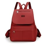 Bolsa Media Feminina Casual Mochila Pequena Escolar Trabalho Colegial Moda Bolso (VERMELHO)