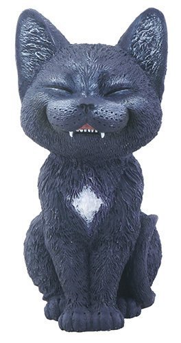 YTC Black Laughing Kitty Cat TeeHee Themed Decorative Figurine Statue