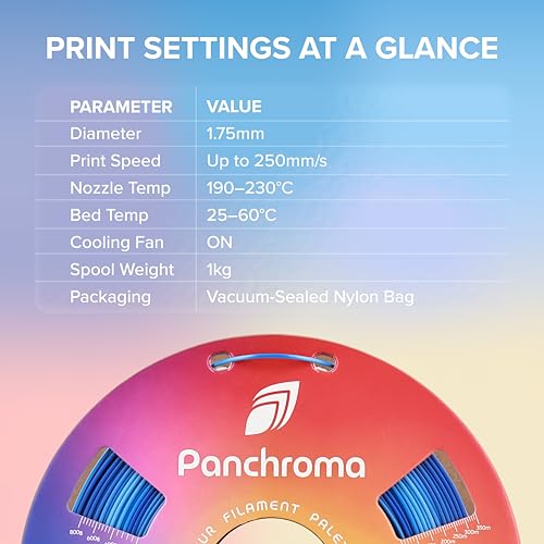 Image of Polymaker Panchroma Gradient Silk Fire PLA 3D Printing Filament 1.75mm 1kg, Smooth Color Transitions, Shiny Silk Finish, High Speed Printing, Ideal for Home Decor, Toys, Cosplay, Miniatures & Gifts