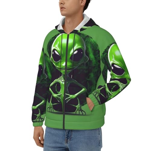 Sweat à capuche extraterrestre vert pour vos sorties urbaines - 2