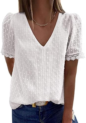 OPHPY Womens Fashion Lace Tops Dressy Casual Short Sleeve Shirts 2023 Cute Summer Crochet Weatern Top Country Concert Blouses 2 OPHPY Womens Fashion Lace Tops Dressy Casual Short Sleeve Shirts 2023 Cute Summer Crochet Weatern Top Country Concert Blouses