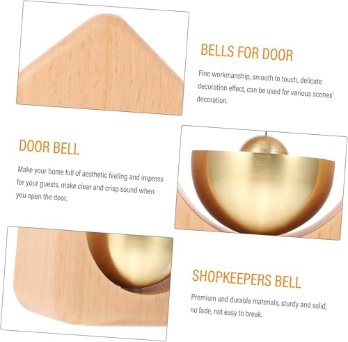 Image of White Angel House Warming Gifts Aesthetic Home Decor Door Bell Without Wire Wind Chime House Decoration Items for Living Room Gift Items (House Shape Aesthetic japanes Door Bell)