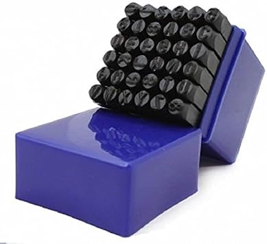 EX ELECTRONIX EXPRESS 36 Pc Steel Metal Letter and Number Stamp Punch Tool Set Kit 78BWSTAMPSET