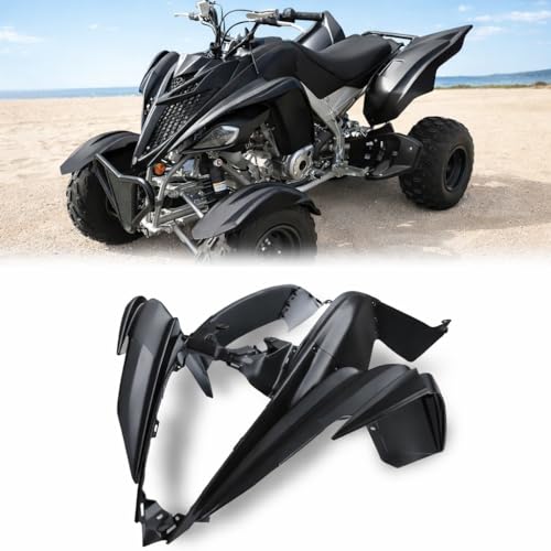 LUXEMOTO Front Fender Flares for Raptor 700 Raptor 700R, Black Fender Flares Mud Guards Mud Flaps Extension Protector Compatible with Yamaha Raptor 700 700R 2013-2025 Accessories