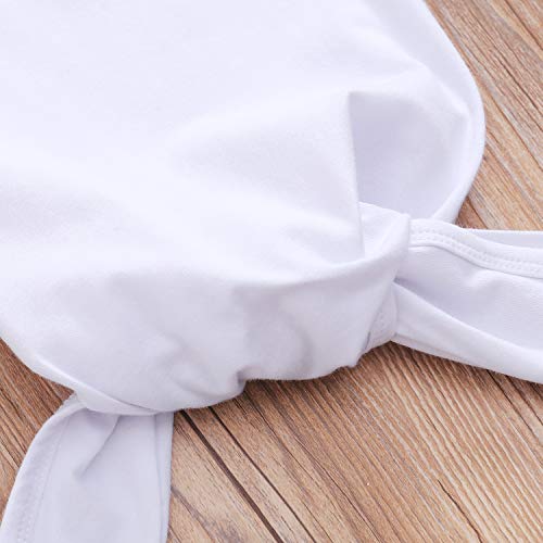 Opawo Unisex Newborn Baby 3-Pack Cotton Knotted Gowns With Mitten Cuffs And Matching Hat For Boys Girls(Black,White,Gray/0-6 Months) #TOP4
