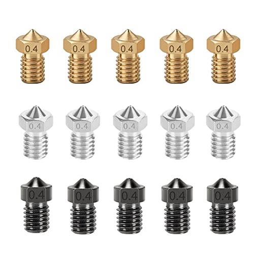 کیت نازل پرینتر سهبعدی Anycubic مدل LKG-3D-052 تعداد 15 عدد 0.4mm فولادی استیل برنجی