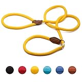 retrieverleinen 🐕【SUPER ANGENEHMES HANDLING】: Das stabile und geflochtene Material überzeugt durch weichen Komfort & eine angenehme Handhabung.8mm dickes, rundes Tau/Seil aus hochwertigem, starkem Nylon, geflochten, hochwertig und sicher verarbeitet.