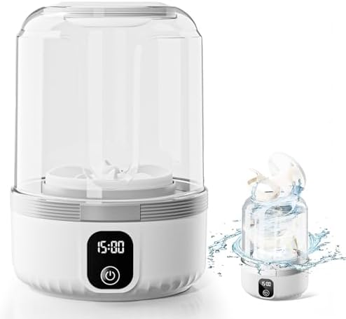 Underwear Washing Machine, Upgrade 1.5L Mini Portable Washing Mac...