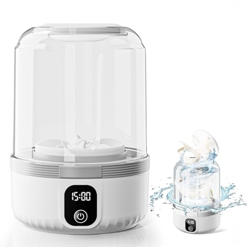 Underwear Washing Machine, Upgrade 1.5L Mini Portable Washing Machine Rechargeable Underwear Washer Deep Cleans Small Clothes for Apartment, Dorm, RV, Travel & Hotel Use (White) by scbestuygo - Used condition - US$24.11