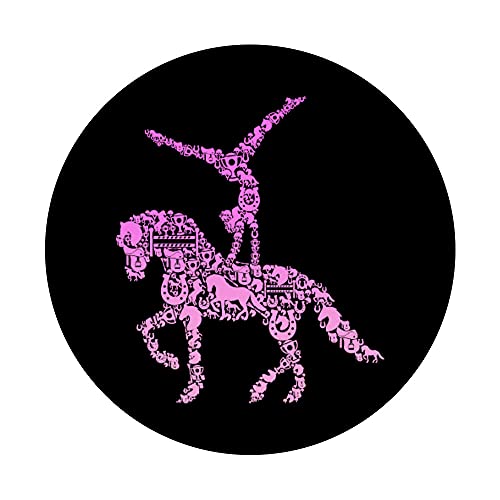 Equestrian Vaulting Horse Vaulters Girls Kids PopSockets Swappable PopGrip - Thumbnail 3