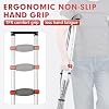 Aluminum Underarm Crutches for Adults & Seniors, Adjustable Height 38.2-61.8 in (16 Levels), Lightweight 2.0 lb Each, 300 lb per Pair, Non-Slip Tips, Tool-Free Setup, Push-Pin Locking