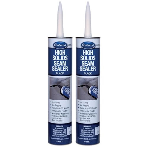 Eastwood Flexible Insulated Waterproof Black Seam Sealer Cartridge Floor Trunk Fender | 2 Pack