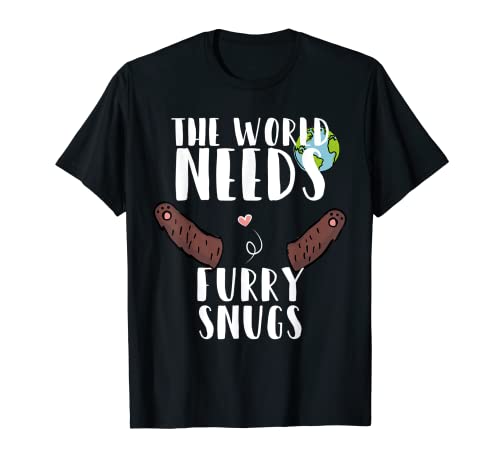 Cute Furry Fursona El mundo necesita Furry Snugs Camiseta