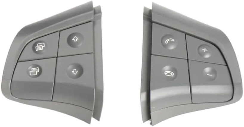 Car Multi-Function Steering Wheel Switch Button Kit Control Key Compatible with Mercedes Benz W164 W245 W251 ML GL 300 350 400 450 2006-2009(Model A Gray)