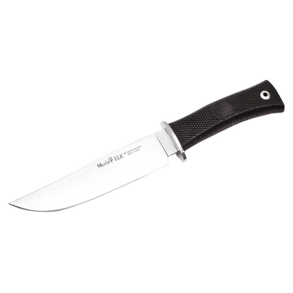 Muela Coltello Elk 14G - Strumento per Caccia, Pesca, Sopravvivenza e bushcraft - Prodotto in Ciudad Real