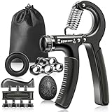 Vicloon Hand Grip para Antebrazo Ejercitar 5 Piezas Ajustables Fortalecedores de Agarre de Mano de 5-60KG Entrenador de Músculos de Mano Utilizado para Entrenamiento Antebrazo Muñeca Apretón de Manos