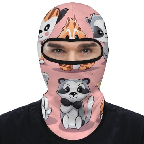 Máscara de cara con dibujos de animales tiernos para hombre y mujer, protección solar, transpirable, cubre todo el cabeza para senderismo, ciclismo, running, conducción miniatura 1