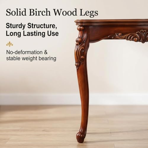AYHARYLH Vintage Solid Wood Console Table,Semi-Circle Entryway Table, – vue 3