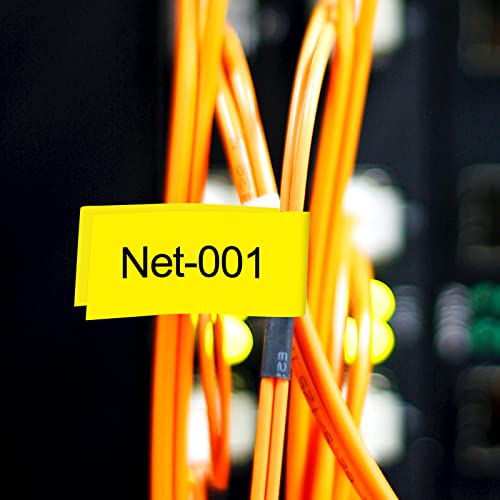 Tz Tape 18Mm 0.7 Laminated Yellow Replacement For Ptouch Tze Black On Yellow Compatible With Brother P-Touch Label Maker Refills Ptd400 Ptd600 Ptd400Ad Ptp710Bt, 3/4 Inch X 26.2 Feet, 2 Pack #TOP4