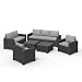 Produktbild Allibert California Lounge Set Polyrattan Gartenmöbel Rattanoptik Sitzgruppe 6-teilig