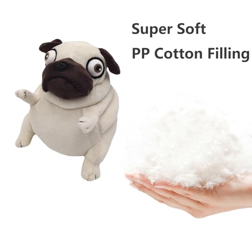 PASHMAIRE Pug Dog Stuffed Animal,6 Inch Funny Ugly Cute Pug Dog Plush Toys,Pug Plushies Pillow Gifts for Kids Adults Birthday, Christmas, Easter, Home Decor by PASHMAIRE - Used condition - Image 3